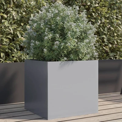 Afbeelding van Plantenbak 42x40x39 cm gegalvaniseerd staal zilverkleurig