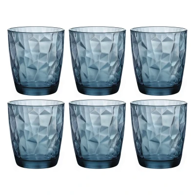 Afbeelding van Bormioli Rocco Waterglazen Diamond Blauw 390 ml 6 Stuks