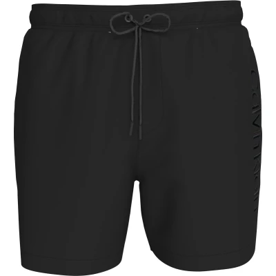 Afbeelding van Calvin Klein Swimwear Medium Drawstring Zwemshorts, Heren, Maat: Small, Black