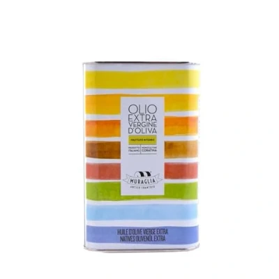 Afbeelding van Frantoio Muraglia blik extra vierge olijfolie, 1 liter, regenboogkleur, intensief fruitig