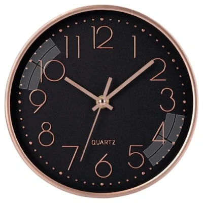 Afbeelding van Stille wandklok zonder tikkend geluid, 30 cm, modern, kwarts, grote batterij, gemakkelijk af te lezen, voor slaapkamer, huis, keuken, kantoor, school