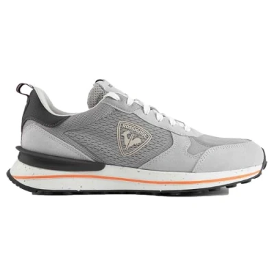 Afbeelding van Rossignol HRTG Retro Hardloopschoenen voor op de weg drizzle grey rainy beige pumpkin orange, Heren, Maat: 45 Leer en textiel