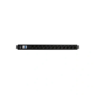 Image de WP RACK Unité de distribution secteur (rack montable) CA 250 V 3500 Watt entrée : CEI 23 50 connecteurs sortie 12 (CEE 7/4) 19&quot; 2 m cordon Italie