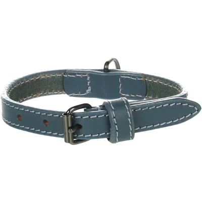 Afbeelding van Flamingo Denver Gewoon Halsband Honden Blauw Xs/s 24 30cm 15mm 1st 174434