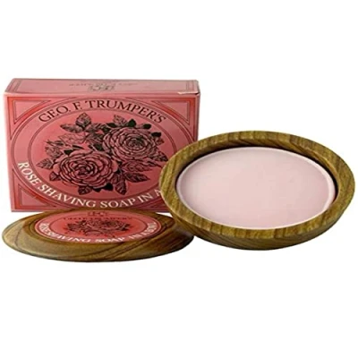 Afbeelding van Geo F Trumper Rose Shaving Soap Wooden Bowl