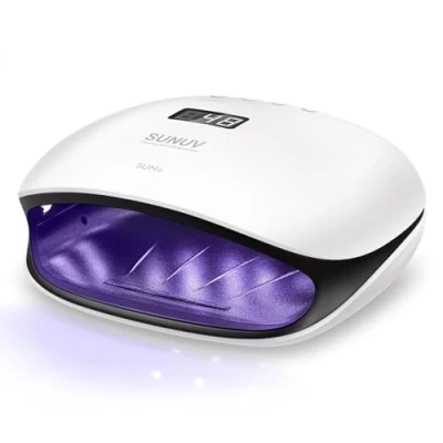 Afbeelding van SUNUV SUN4 48 W lednagellamp, uv nageldroger voor Shellac gel, manicure, met 4 timers (zwart)