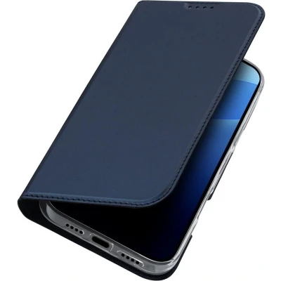 Afbeelding van Dux Ducis Skin Pro Series Hoesje Geschikt voor Apple iPhone 16 Book Case met Pasjeshouder Portemonnee Standaard Blauw