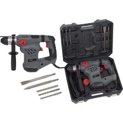 Afbeelding van Powerplus POWE10081 Boorhamer 1600W 6J SDS Plus Incl. Opbergkoffer en 6 accessoires