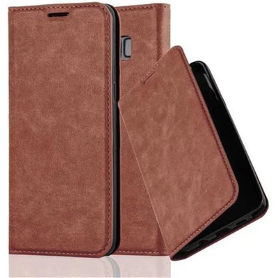 Afbeelding van Cadorabo Hoesje geschikt voor Samsung Galaxy S8 in CAPPUCCINO BRUIN Beschermhoes met magnetische sluiting, standfunctie en kaartvakje Book Case Cover Etui