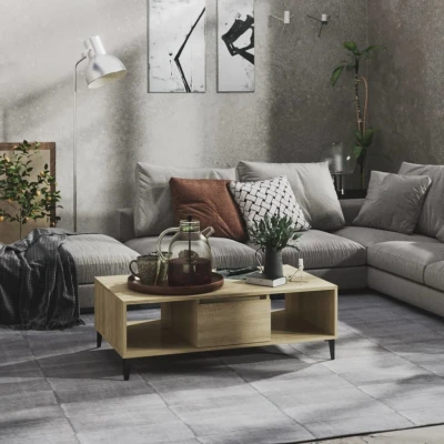 Afbeelding van Salontafel 103,5x60x35 cm spaanplaat sonoma eikenkleurig