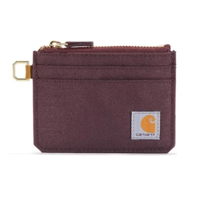 Afbeelding van Carhartt Casual portemonnee van nylon met ritssluiting voor dames, eendenpatroon, donkerbordeaux, één maat