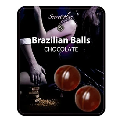 Afbeelding van Secretplay Brazilian Balls Chocolate Massageolie 2 Ballen Massage Olie Met Chocolade Smaak