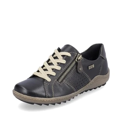 Afbeelding van Remonte RemonteTex lage veterschoenen voor dames, Zwart 01.