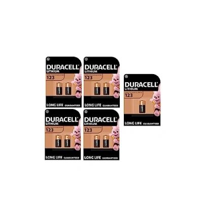Afbeelding van 9 x Duracell 123 batterijen (4 2 + 1 lamp met batterij), (CR123 / CR123A CR17345)