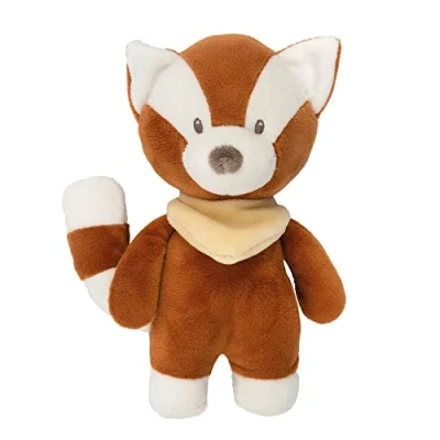 Afbeelding van Nattou Ratel van pluche, Boris Le Panda Rood, ca. 20 cm, Veganistisch, &amp; Jungo, Oranje