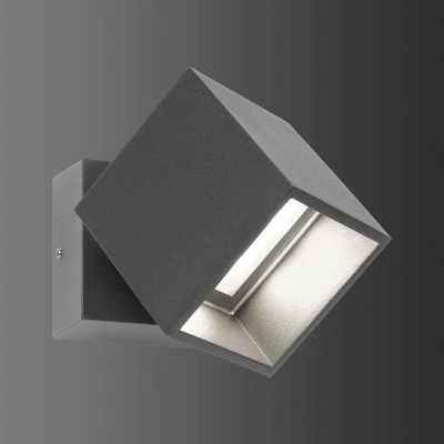 Afbeelding van LED buitenwandspot 5002, bewegelijk, grafiet