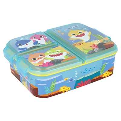 Image de Stor Baby Shark Boîte À Déjeuner Repas avec Trois Compartiments pour Enfants