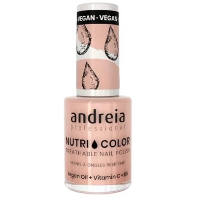 Afbeelding van Andreia NutriColor Professionele ademende nagellak, veganistisch en dierproefvrij, nagellak met duurzame glanzende afwerking, kleur NC10 roze, 10,5 ml