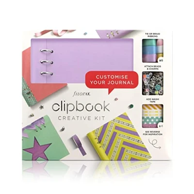 Afbeelding van Filofax Knutselset Clipbook Creativ Kit Junior Paars 4 delig