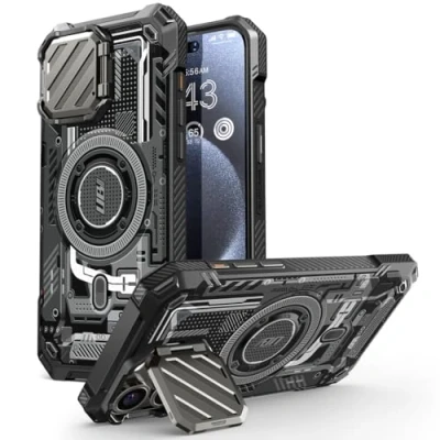 Afbeelding van SupCase Beschermhoes voor iPhone 15 Pro Max 6.7 2023 [MagXT] compatibel met MagSafe volledige camerabescherming (BalckCircu)