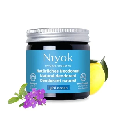 Afbeelding van Niyok Light Ocean Deocrème 40 ML Anti transpirant Mediterrane geur Gevoelige huid