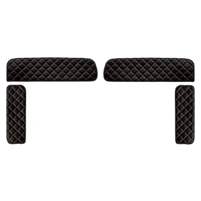 Afbeelding van F CORE vrachtwagen accessoires Cabine afdekkingen compatibel voor MAN TGX 01.07 12.17 Zijraamafdekkingen ZWART/ROOD