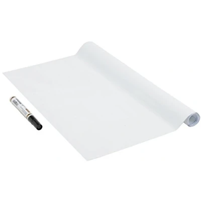 Afbeelding van Venilia Foliebord met pen, foliesticker, ftalaatstickers, 67,5 cm x whiteboard 1,5 m, 53006 plakfolie, PVC, wit, 150