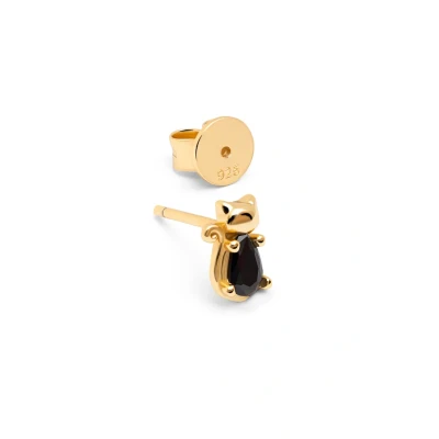 Afbeelding van Singularu Pendiente CAT Plata Enkele oorbel, Dames, Maat: One Size, Color dorado