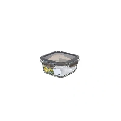 Afbeelding van LocknLock oven Glazen vershouddoos met deksel, 500 ml, vierhoekig, koelkast , diepvries en vaatwasmachinebestendig, borosilicaatglas tot 400 C, magnetronbestendig, 140 x 67 mm