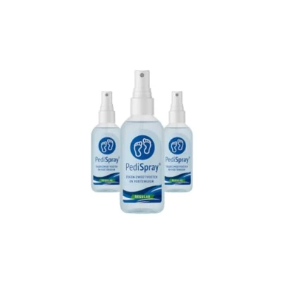 Afbeelding van PediSpray® Regular Voetspray tegen Zweetvoeten Middel Stinkvoeten voetengeur Putjeszolen Voet deodorant Pedifris Pedifresh anti transpirant perspirant voetdeodorant geurvreter schoen Pedicare