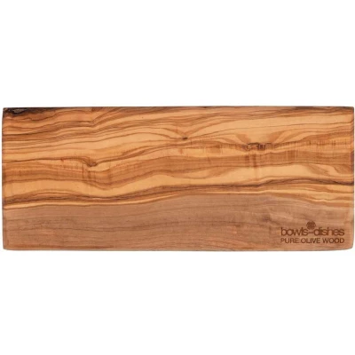 Afbeelding van Bowls and Dishes Pure Olive Wood olijfhouten plank rechthoekig 30 cm dikte 1,5 BBQ tip!