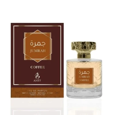 Afbeelding van JUMRAH Parfum 100 ml, gemaakt in Dubai, met noten van specerijen, barnsteen, vanille, kaneel en houtachtig EDP Oriental perfect voor vrouwen mannen (Jumrah koffie)