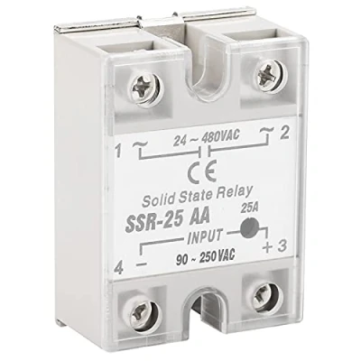 Afbeelding van Halbleiterrelais, SSR 25 AA 25A Halbleiterrelais Modul (SSR AC ingang 90 250 V uitgang 24 480 AC)