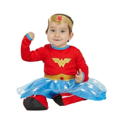 Afbeelding van FUNIDELIA Wonder Woman kostuum voor baby Maat: 69 80 cm Rood