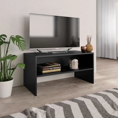 Afbeelding van Tv meubel 80x40x40 cm bewerkt hout zwart