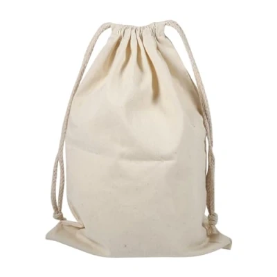 Afbeelding van PACK van 1 katoenen koord zakken, huishoudelijke opslag waszak platte zak voor thuisgebruik (22*28cm)