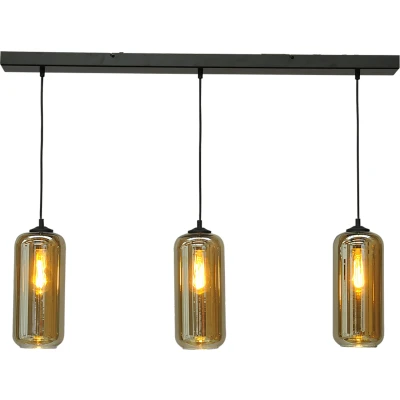 Afbeelding van Masterlight Quinto Hanglamp 3 lichts E27 Zwart