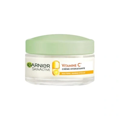 Image de GARNIER Skin Active Crème Hydratante Bio Hydratation &amp; Éclat Nourrit, Lisse Illumine Le Teint Vitamine C Agrumes Vegan Cruelty Free Peaux Ternes En Manque D&#039;Éclat 50 ml
