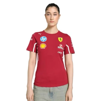 Afbeelding van Puma Scuderia Ferrari Tshirt print, Dames, Maat: XS, Dark cherry