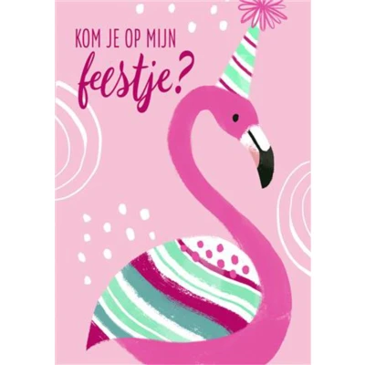 Afbeelding van Uitnodiging Flamingo