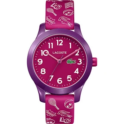 Afbeelding van Lacoste Analoog kwartshorloge voor kinderen met roze siliconen band 2030012, Rood, Riem