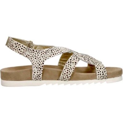 Afbeelding van Maruti Bono Sandalen met plateauzool, Dames, Maat: 37, Pixel offwhite black Leer