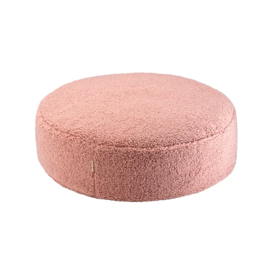 Afbeelding van Wigiwama Teddy Ottoman / Poef Ø65x20cm Guava Pink