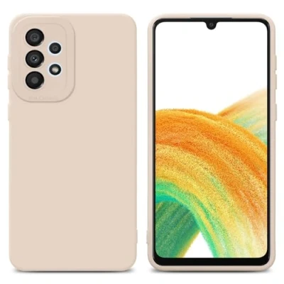 Afbeelding van Cadorabo Hoesje geschikt voor Samsung Galaxy A33 5G in Fluid CREAM Beschermhoes gemaakt van flexibel TPU silicone Cover Case