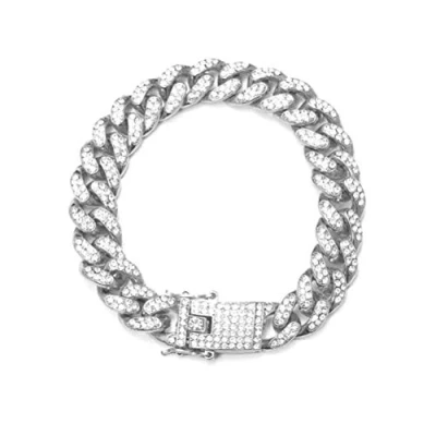 Afbeelding van Einsgut Hip Hop Armband Zaad Vergulde Iced Out Diamond Miami Cubaanse Link Chain voor Mannen en Vrouwen
