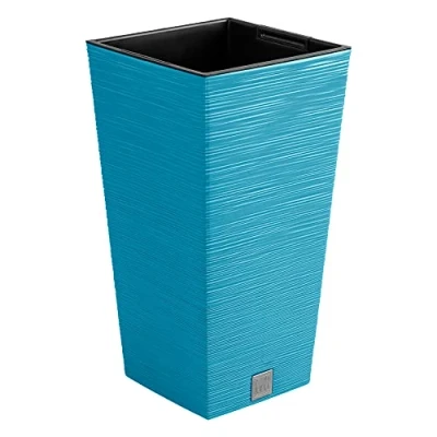 Afbeelding van Prosperplast Furu Square Bloempot Hoog Vierkant 30x30x55cm Scandinavisch blauw