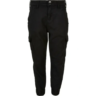 Afbeelding van Urban Classics HIGH Waist Cargobroek voor kinderen, Maat: 134/140, Black