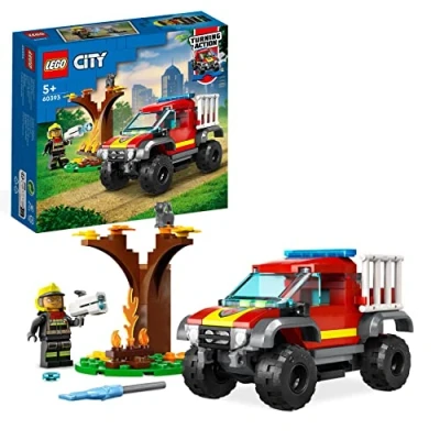 Afbeelding van Lego City Fire 60393 4x4 Brandweertruck Redding