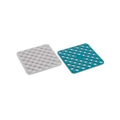Afbeelding van Joseph Duo Spot On siliconen onderzetters, set van 2, hittebestendige placemats voor potten en pannen, blauw/wit