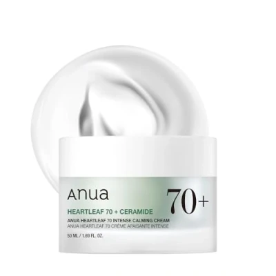 Afbeelding van ANUA Heartleaf 70 Intensieve verzachtende crème met ceramide, panthenol, hartbladextract, Koreaanse huidverzorging, 50 ml